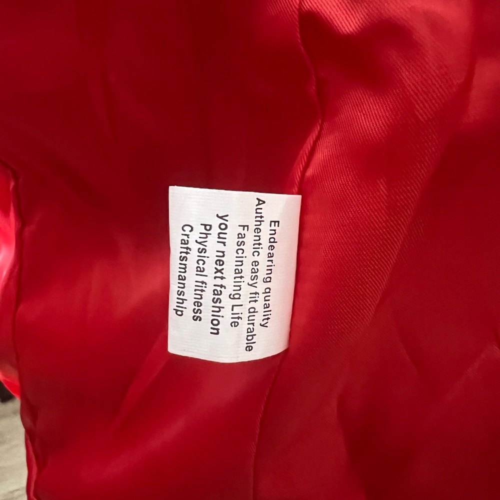 Red Silver Studded Rivet Jacket - Picture 13 of 13